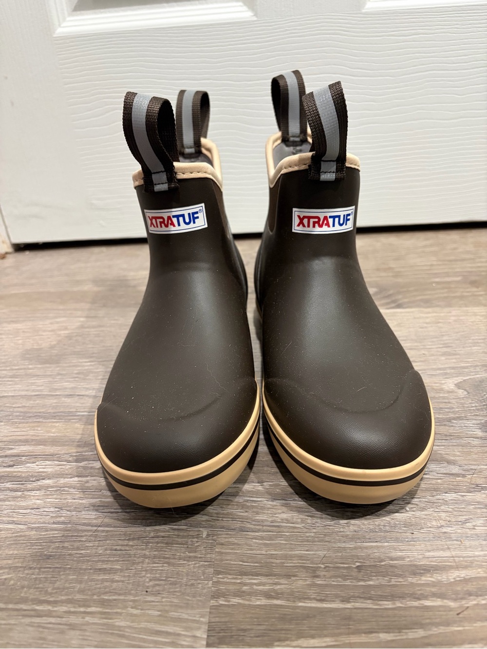 XTRATUF Women's Brown Slip-On Ankle Rain Boots